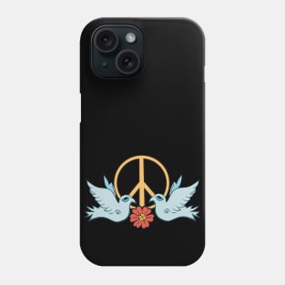 Dove with Peace Symbol Phone Case