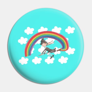 Rainbow Witch Pin