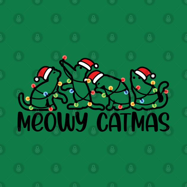 Disover Meowy Catmas, Cute Reindeer Cats, Funny Cat Lovers, Christmas Gift For Men, Women & Kids - Christmas Gifts - T-Shirt