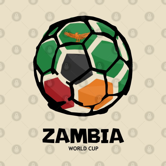 Zambia Football Country Flag by KewaleeTee