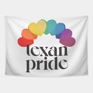 Texan Pride / Rainbow Hearts Aesthetic Design Tapestry