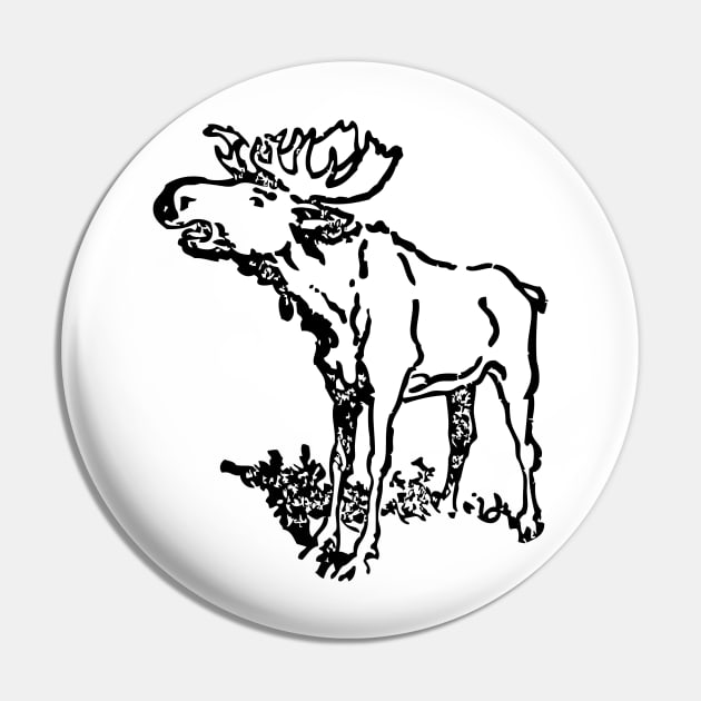 Moose Pin by scdesigns