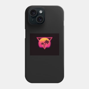 Retro Neon Sunset - Pink Phone Case