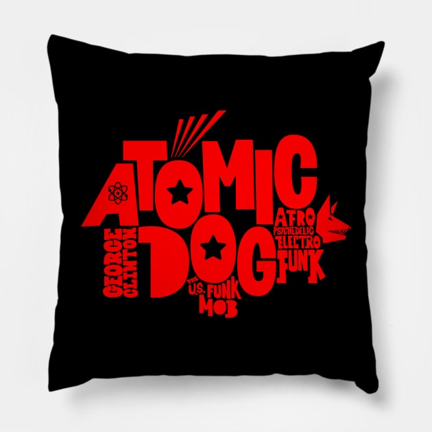 Atomic Dog - George Clinton Pillow by Boogosh