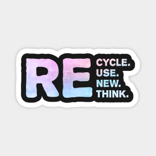 Recycle Reuse Renew Rethink For Earth Day Recycling 2023 Magnet