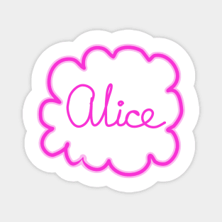 Alice. Female name. Magnet