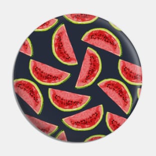 Cute Fresh Sweet Red Watermelon Slice Food Fruit Pattern Pin