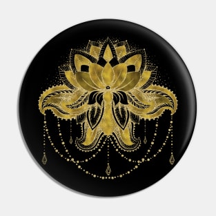 Elegant Gold  Lotus / Lily Flower Pin