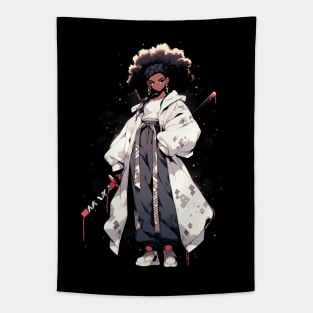 Afro Samurai Girl Tapestry