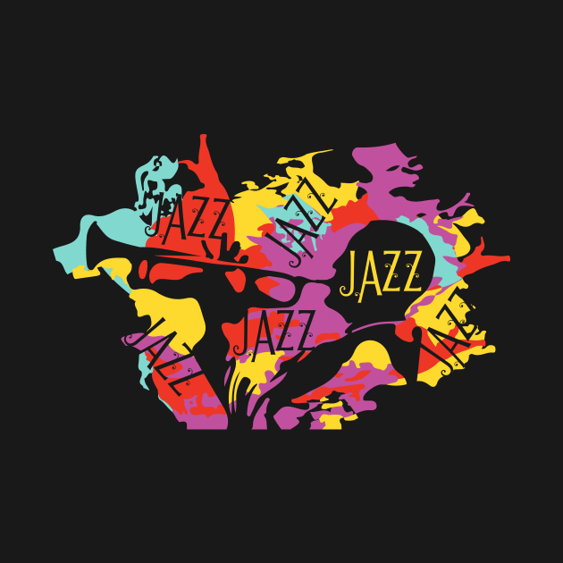 Colorful Jazz Trumpet Player by jazzworldquest