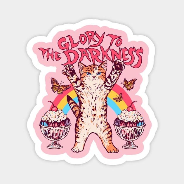 Glory To The Darkness Magnet by Hillary White Rabbit