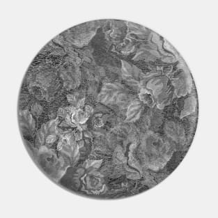 Gray Rose Pattern Pin