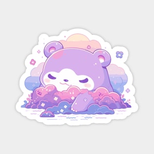 Cute Fluffy Purple Baby Kawaii Cloud Bear Magnet