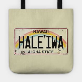 Vintage Hawaii License Plate HALEIWA Tote