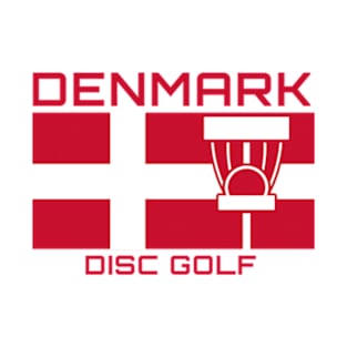 Denmark Disc Golf - Flag Horizontal T-Shirt