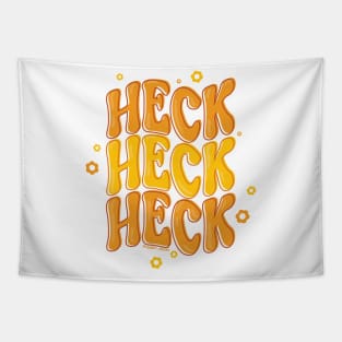 Triple Heck (Retro Yellow) Tapestry