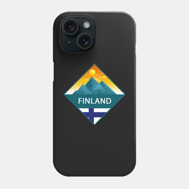 Finland Sticker, Helsinki Phone Case by norwayraw