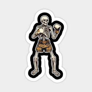 thai boxing skeleton Magnet