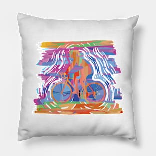 Mountain Bike Vintage Gift for Women Pillow