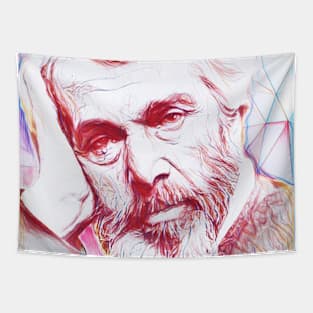 Thomas Carlyle Portrait | Thomas Carlyle Artwork Line Art Tapestry