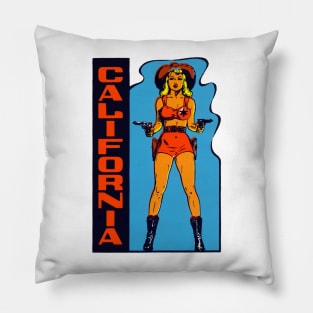 1960s California Cowgirl Pillow