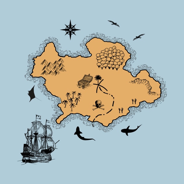 Treasure pirate map by kuts