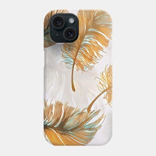 Shimmering Gold Leaf Pattern for Positivity 3 Phone Case