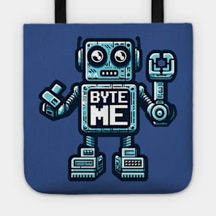 Funny Robot AI AGI Humor Byte Me Tote