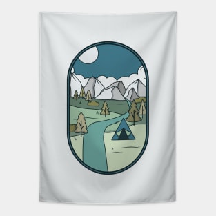 Camping in the mountains | Fathers Day Tapestry