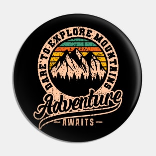 Adventure Outdoors mountains retro badge logo vintage Pin