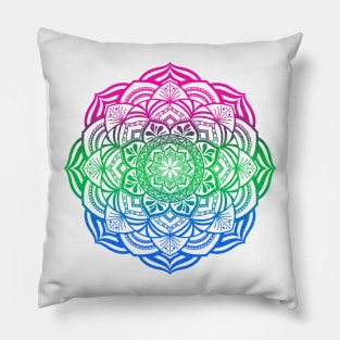 Polysexual Pride Mandala Pillow