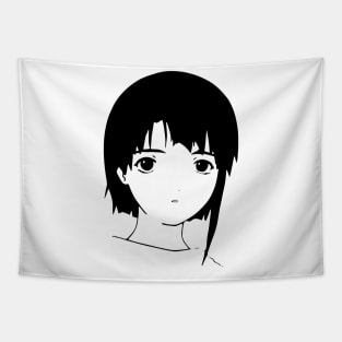 Minimalistic Lain Iwakura Tapestry