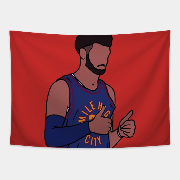 Jamal Murray Thumbs Up Tapestry by rattraptees