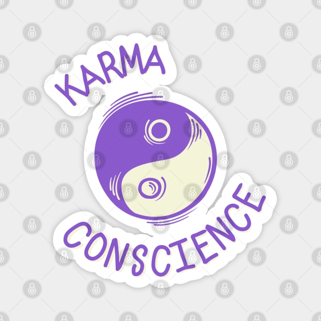 Karma Conscience Yin Yang Life Magnet by LegitHooligan