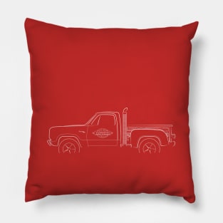 Dodge Adventurer D150 - Lil Red Express Pickup - profile stencil, white Pillow