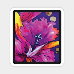 Whimsical Colorful Flower Magnet