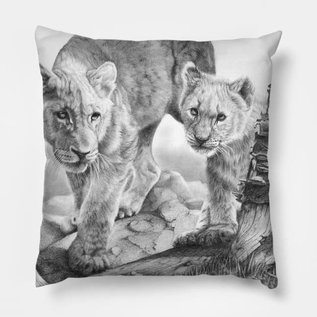 Suspicious Minds Pillow by Mightyfineart