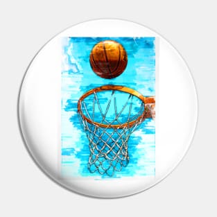 Perfect Basketball Hoop Shot Trio Two Pin