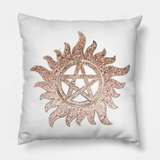 Supernatural rose gold glitter Pillow