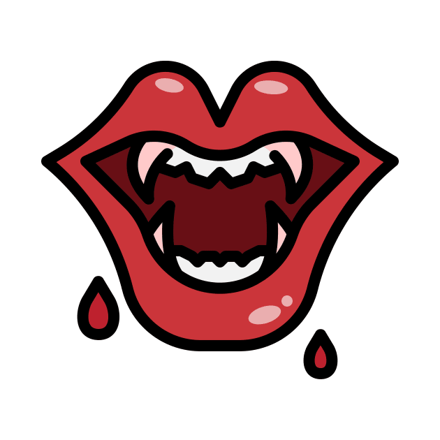 Big Scary Vampire Mouth Cartoon by From Mars