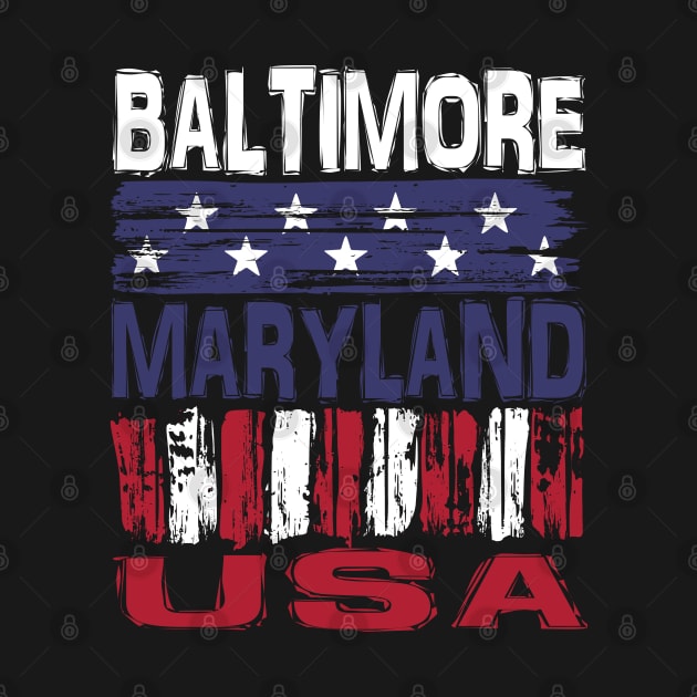 Baltimore Maryland  USA T-Shirt by Nerd_art