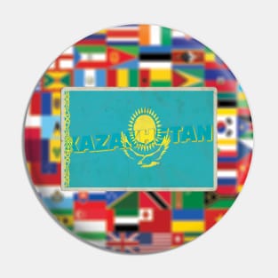 Kazakhstan Vintage style retro souvenir Pin