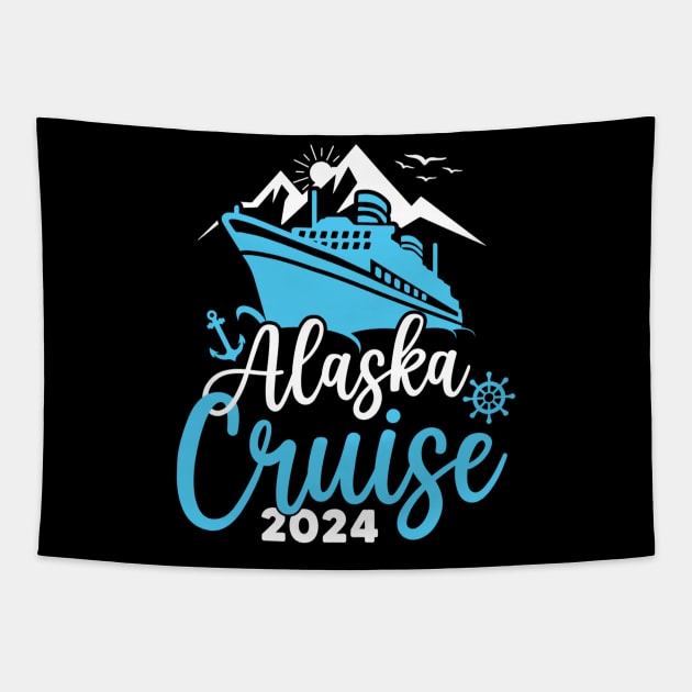 Alaska Cruise 2024 Family Friends Tapestry by lunacreat