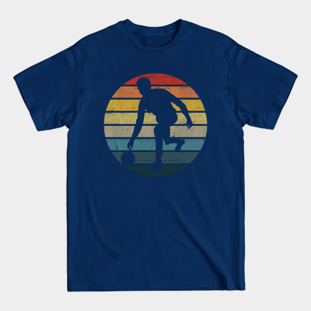 Discover Bowling Silhouette On A Distressed Retro Sunset graphic - Bowling - T-Shirt