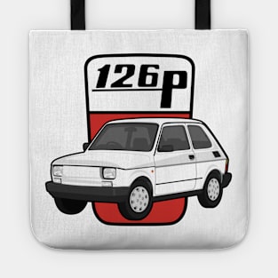 126P Car maluch 126 white Tote