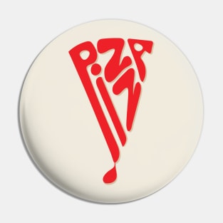 Pizza Slice Hand Lettering Pin