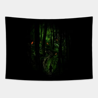 Lost In The Wilderness - Tropical Green Jungle Rainforest Nature Tapestry