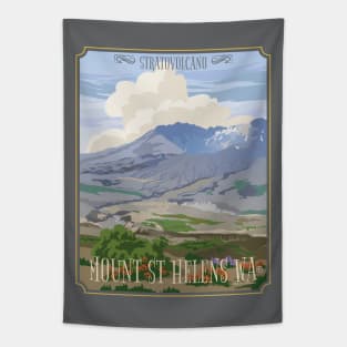 Mount St. Helens Volcano Tapestry