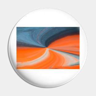 Orange And Blue Art Pin