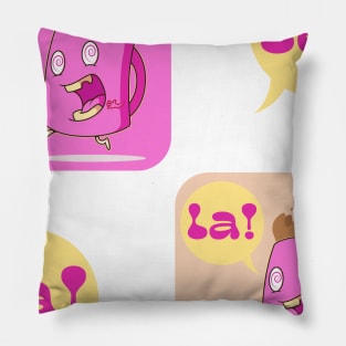 The Pink Palace - Coffee Lovers - La! Off to Work Pillow